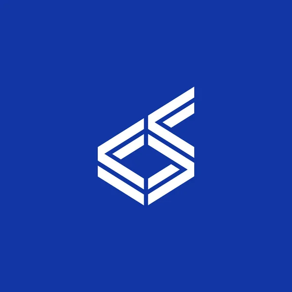 Logotipo Inicial Moderno Recto — Vector de stock