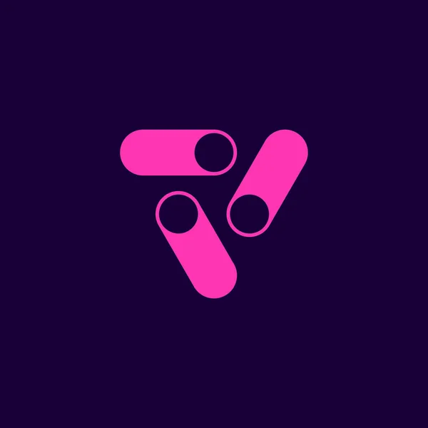 Moderner Buchstabe Kreis Schalter Logo — Stockvektor