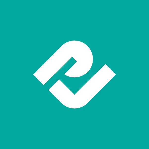 Lettera Segno Spunta Logo — Vettoriale Stock