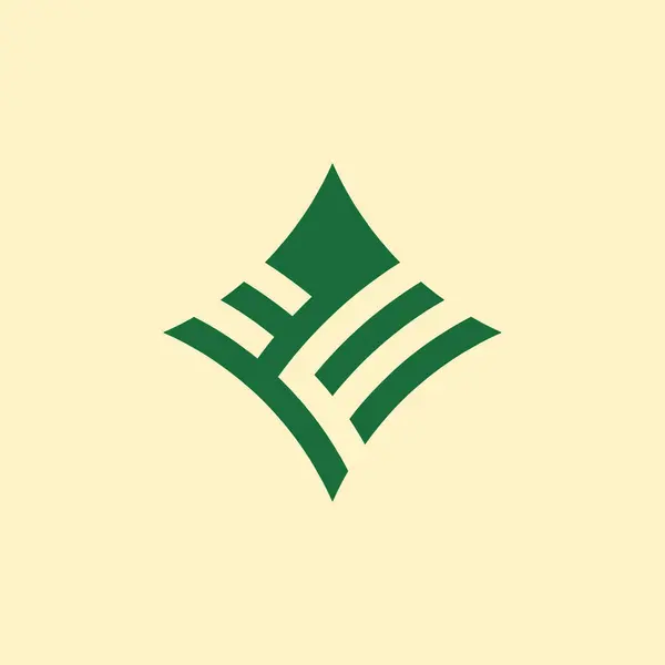 Harfi Çiftlik Alanı Tarım Logosu — Stok Vektör