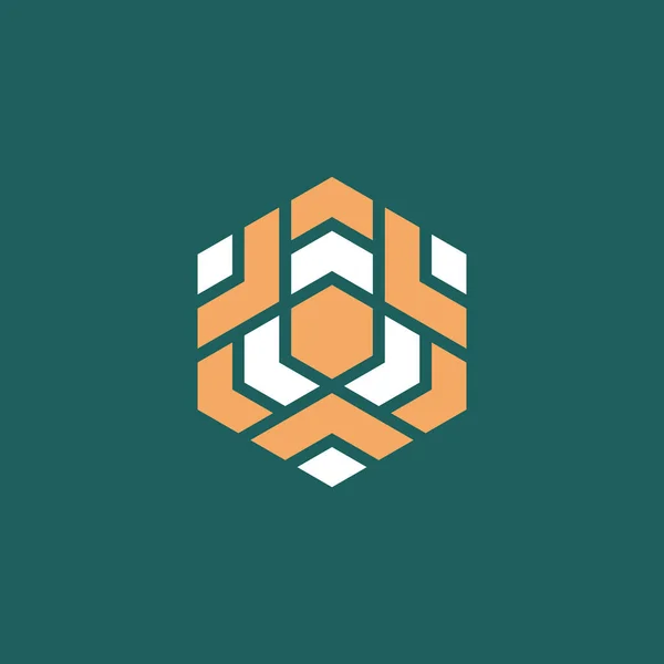 Logo Hexagonal Abstrait — Image vectorielle