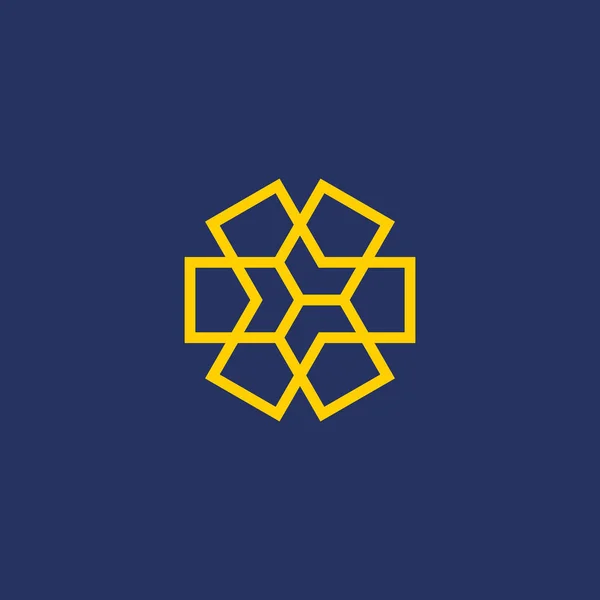 Κομψό Αφηρημένο Λογότυπο Κέντρο Αστερίσκο — Διανυσματικό Αρχείο