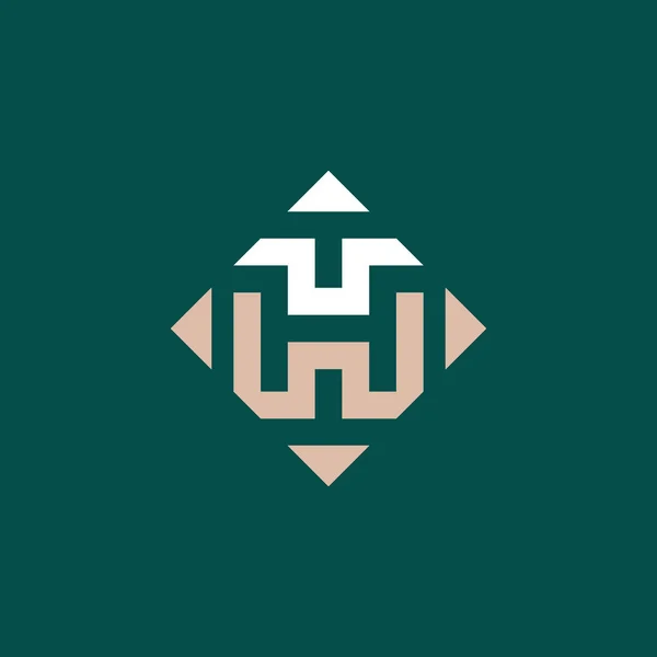 Harf Yönü Logosu — Stok Vektör