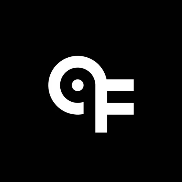 モダンでエレガントな文字QfまたはFq初期ロゴ — ストックベクタ