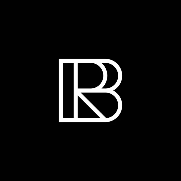 现代典雅的字母Rb或Br初始标识 — 图库矢量图片