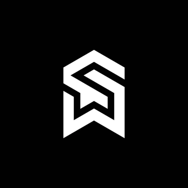 Letra Moderna Elegante Logotipo Inicial — Vector de stock
