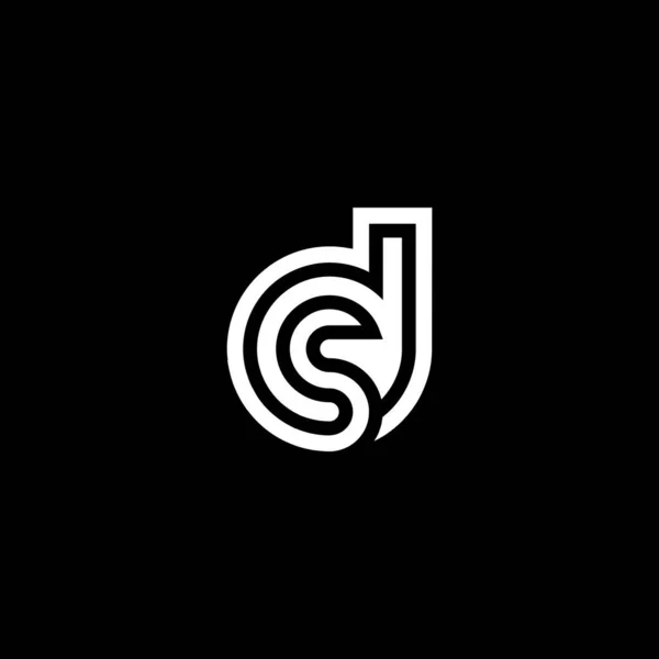 Moderna Elegante Letra Logotipo Inicial — Vector de stock