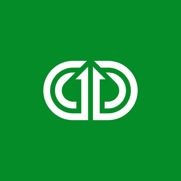 Lettera Freccia Direzione Superiore Logo — Vettoriale Stock