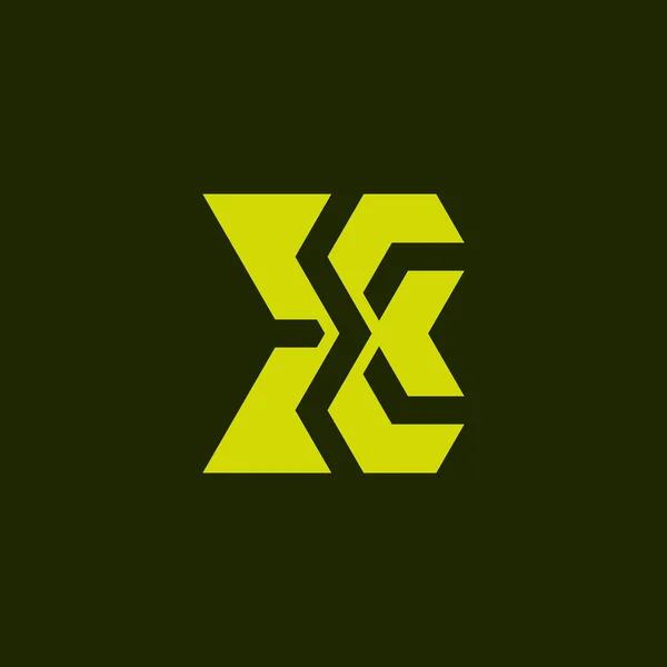 Сучасний Логотип Літери Цифровий Початковий Логотип Електронної Технології — стоковий вектор