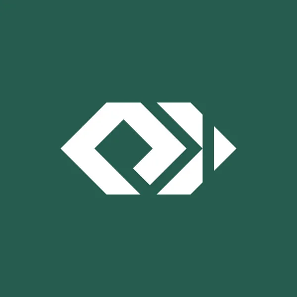 Semplice Lettera Logo Logo Della Tecnologia Logo Geometrico — Vettoriale Stock