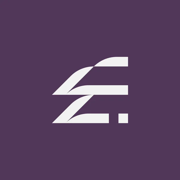 IeかEiのロゴを書きました 最初のEと私はロゴをしています モダンなファッションロゴ — ストックベクタ