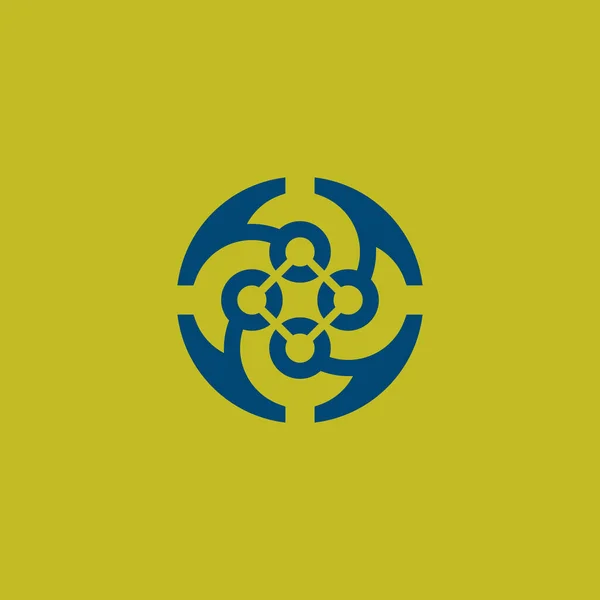 Современный Технологический Сетевой Логотип Основной Логотип Ссылки Логотип Сети — стоковый вектор