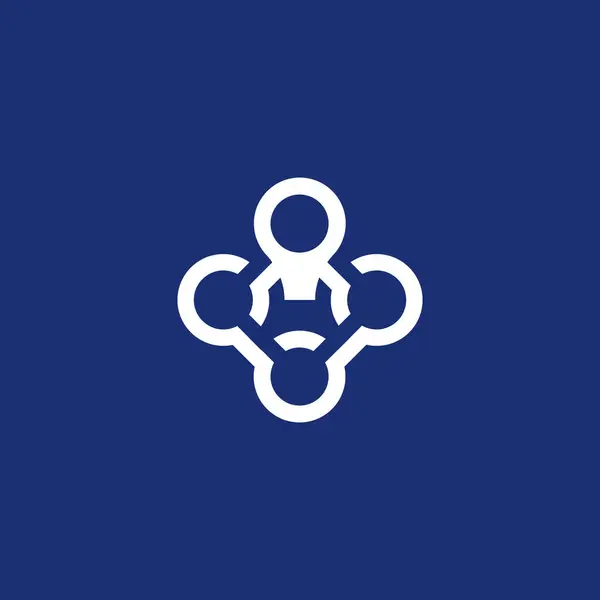 Λογότυπο Δικτύου Λαμπτήρων Σύνδεση Λογότυπου Ιδέας Καινοτομίας — Διανυσματικό Αρχείο