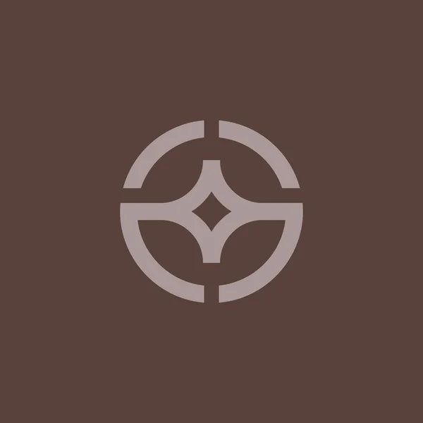 Logotipo Estrela Logotipo Círculo Carta Elegante —  Vetores de Stock