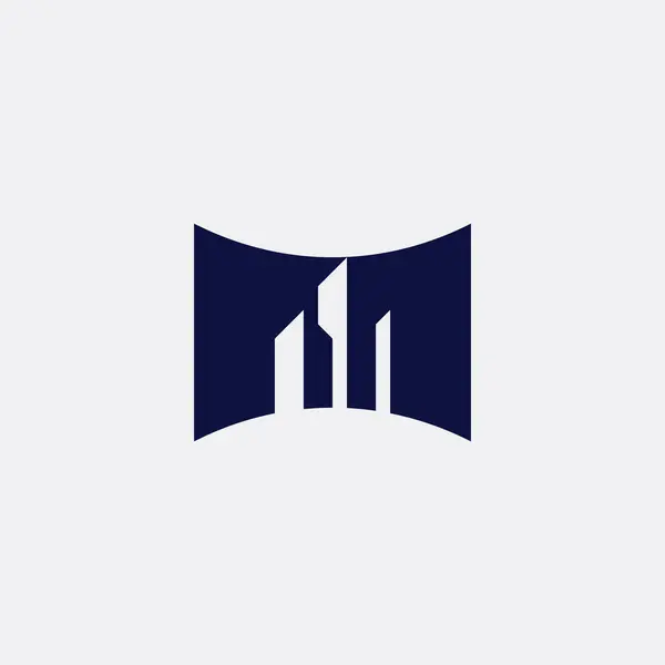 Logo Van Het Stadsgezicht Het Bouwlandschapslogo Wolkenkrabber Bouwlogo — Stockvector