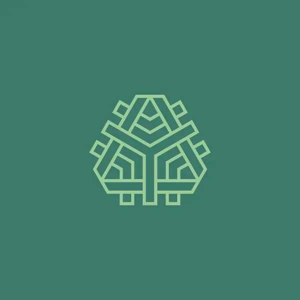 Abstraktní Technologické Trojúhelníkové Logo Písmeno Moderní Logo — Stockový vektor