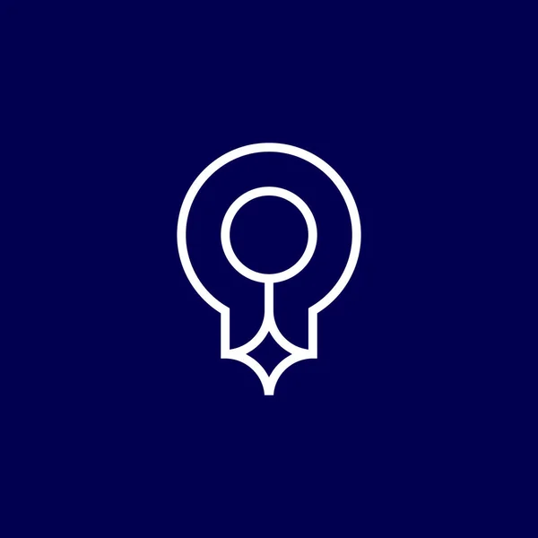 Yıldız Ampulü Logosu Modern Yenilik Fikri Logosu Teknoloji Çözüm Monogramı — Stok Vektör