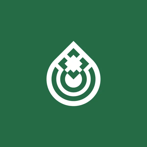 Сучасний Логотип Краплі Логотип Крапельного Кодування Логотип Розробки Рідкої Програми — стоковий вектор