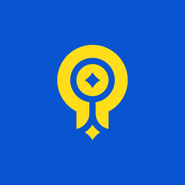 Logo Bola Lampu Bintang Logo Ide Inovasi Modern Monogram Solusi - Stok Vektor