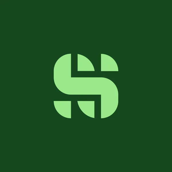 Initiaal Logo Modern Dubbel Logo Geometrisch Icoon — Stockvector
