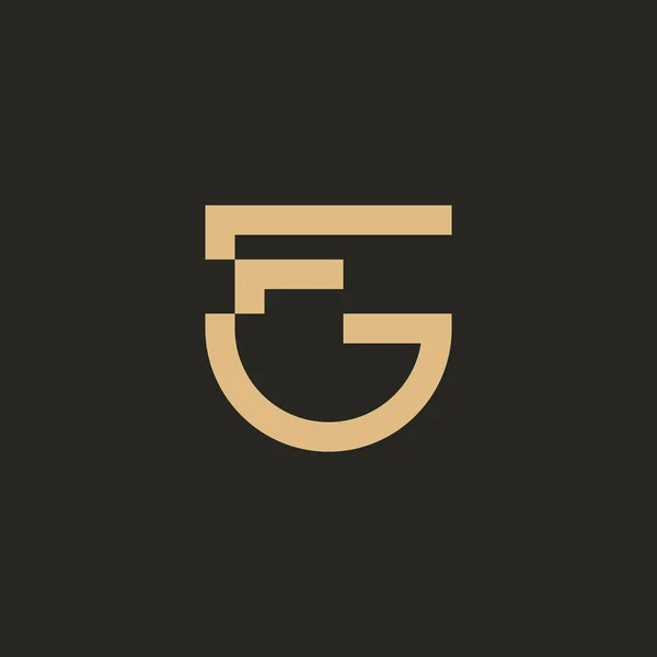 Anfangsbuchstabe Oder Logo Kombination Der Buchstaben Und Modernes Und Einfaches — Stockvektor