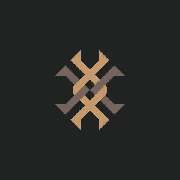 Язана Літера Логотип Початкова Елегантна Монограма — стоковий вектор