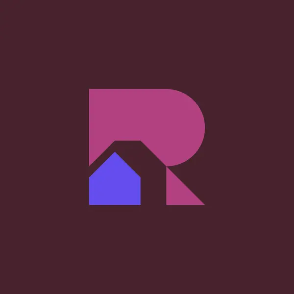Initial Letter House Logo Home Property Real Estate Logo Design — Stock Vector