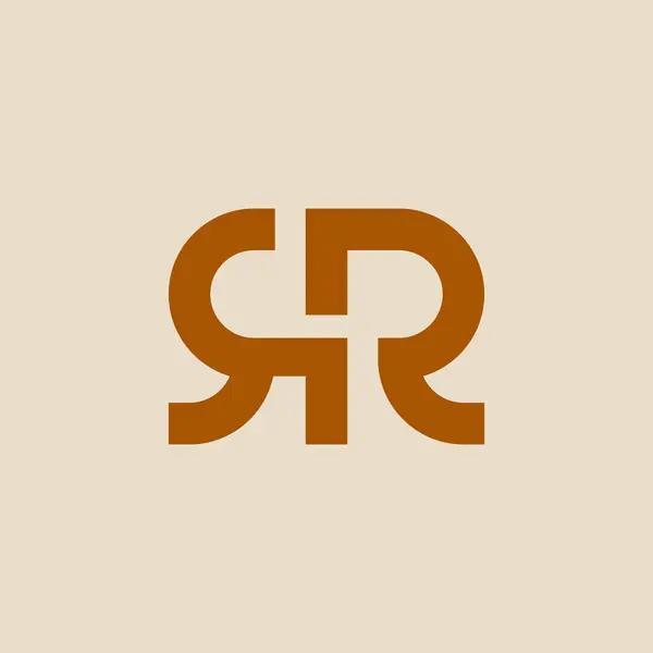 Första Bokstaven Logotyp Dubbelt Monogram Reflekterad Logotyp — Stock vektor