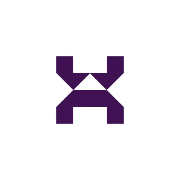 Harf Logosu Çatısı Monogram Logosu — Stok Vektör