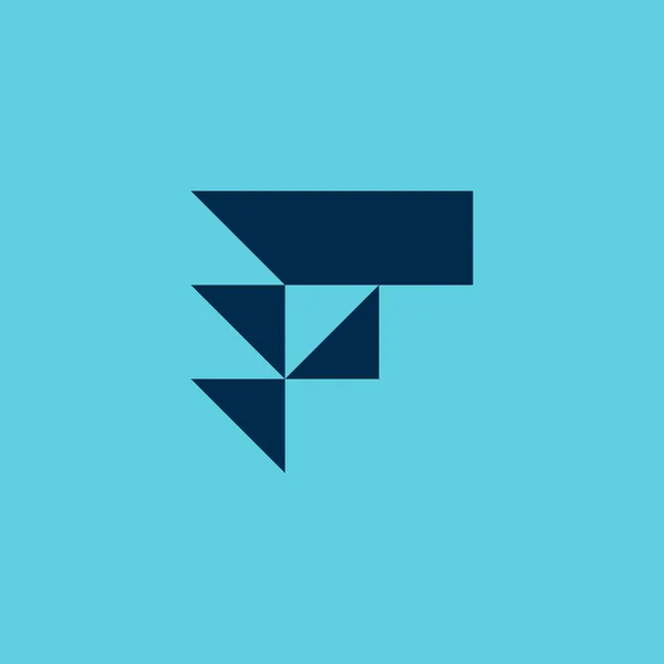 Initial Letter Logo Dash Speed Monogram — Stock Vector