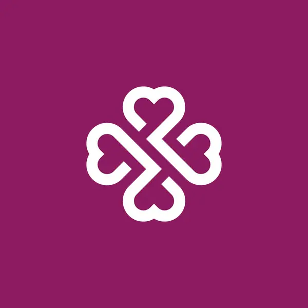Croix Logo Amour Monogramme Coeur Croix Simple Élégant — Image vectorielle