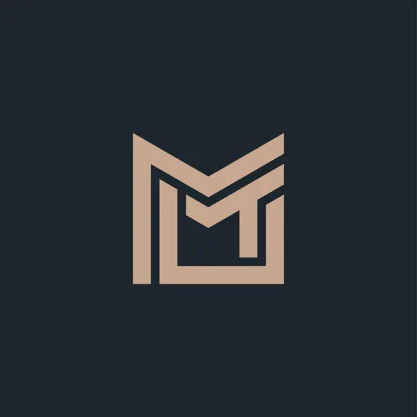Logotipo Combinação Letra Letra Monograma —  Vetores de Stock