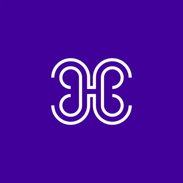 Elegante Letra Logotipo Logotipo Simples Borboleta —  Vetores de Stock