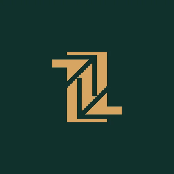 Letter Initial Logo Chart Logo Law Legal Logo — Stock Vector