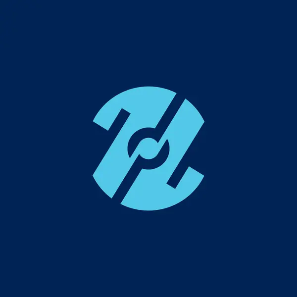 Letter Modern Tech Logo Network Combination Letter Monogram — Stock Vector