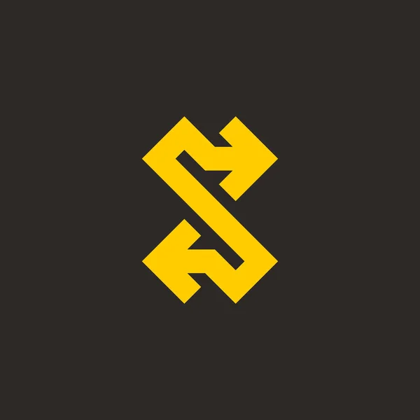 Letra Logotipo Seta Monograma Simples Logo — Vetor de Stock