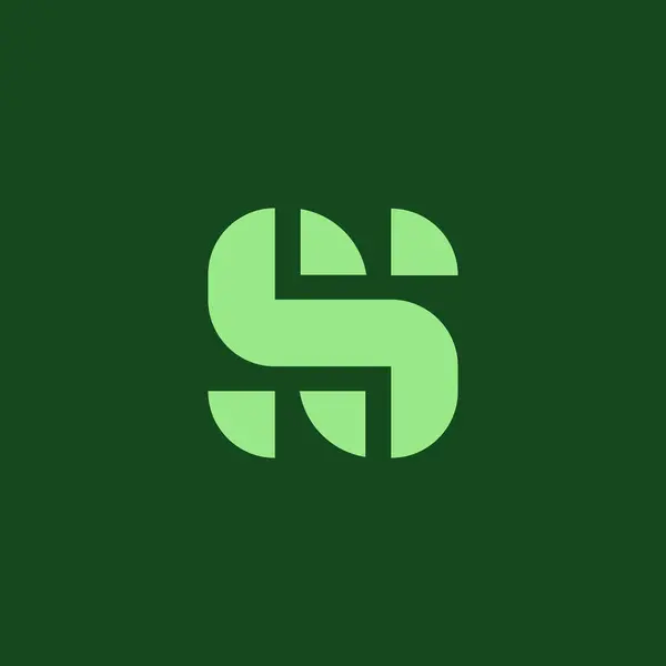 Initiaal Logo Modern Dubbel Logo Geometrisch Icoon Rechtenvrije Stockvectors