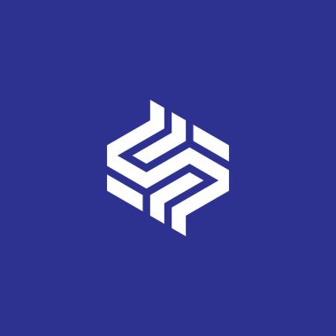 Basit geometrik S harfi teknoloji logosu