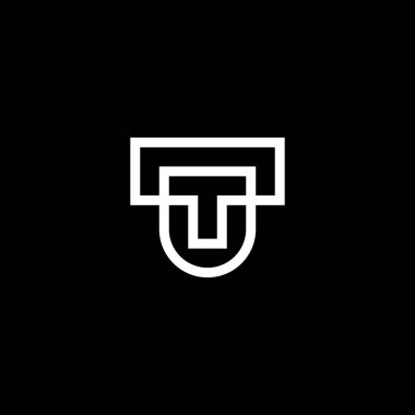 modern and elegant letter TU or UT initial logo clipart