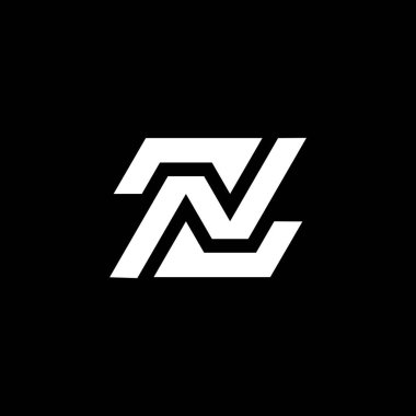 modern ve zarif harf ZO veya OZ ilk logo