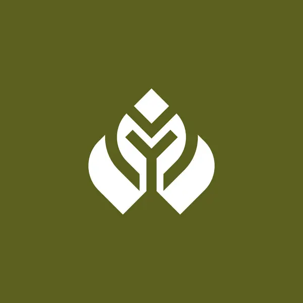 Eenvoudige Natuurlijke Letter Logo — Stockvector