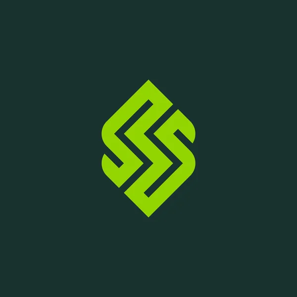 Modern Naturlig Bokstav Blad Logotyp — Stock vektor