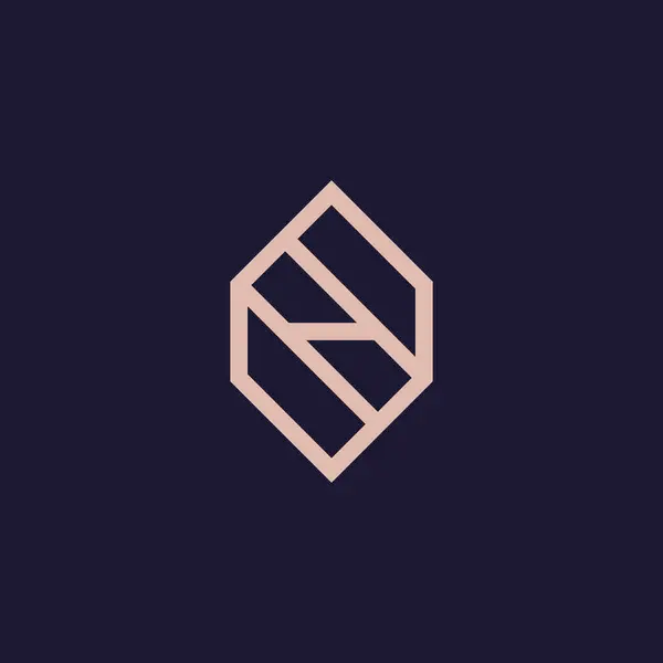 Moderno Elegante Lettera Logo Diamante — Vettoriale Stock