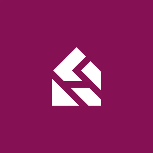 Elegante Moderne Buchstaben Haus Logo — Stockvektor