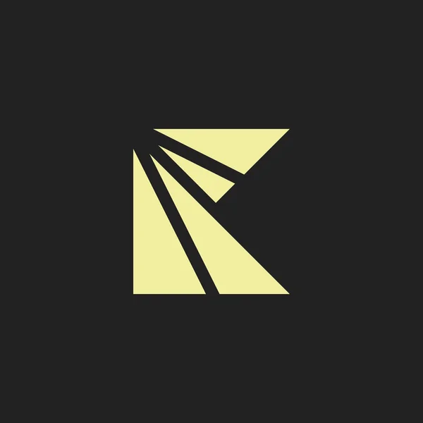 Enkel Sofistikerad Bokstav Spotlight Logo — Stock vektor