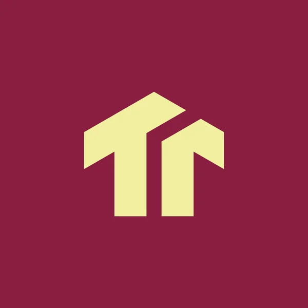 Simple Geometric Letter Top Arrow Logo — Stock Vector