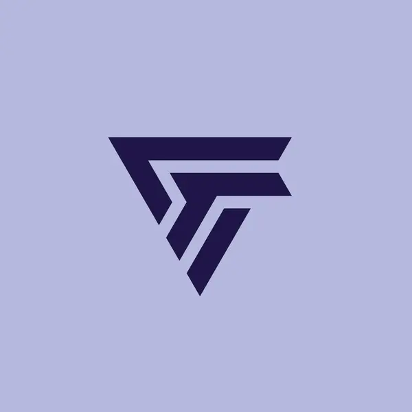 Simple Letra Geométrica Triángulo Logotipo — Vector de stock