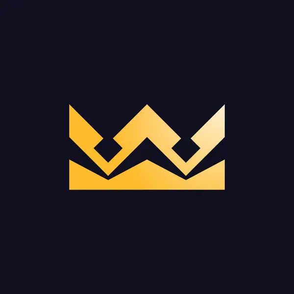 Простий Геометричний Логотип Корони — стоковий вектор