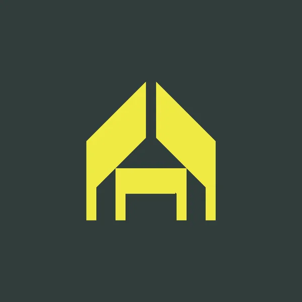 Lampe Suspendue Bureau Maison Logo Intérieur — Image vectorielle