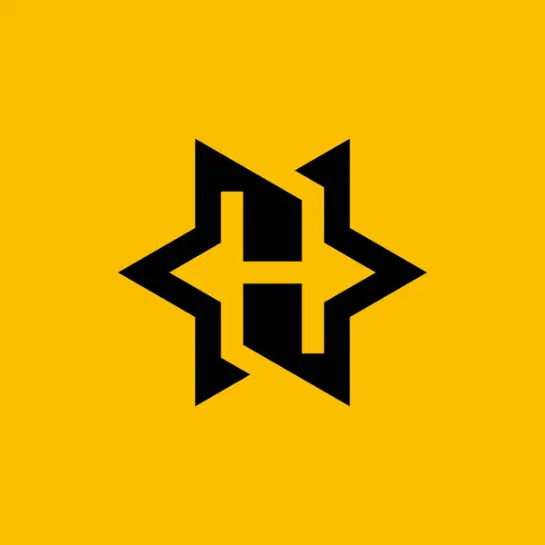 Letra Estrela Logotipo Moderno — Vetor de Stock